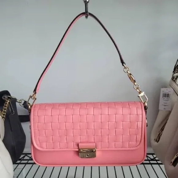 Michael Kors Bradshaw Woven Leather Convertible Shoulder Bag - Picture 4 of 4